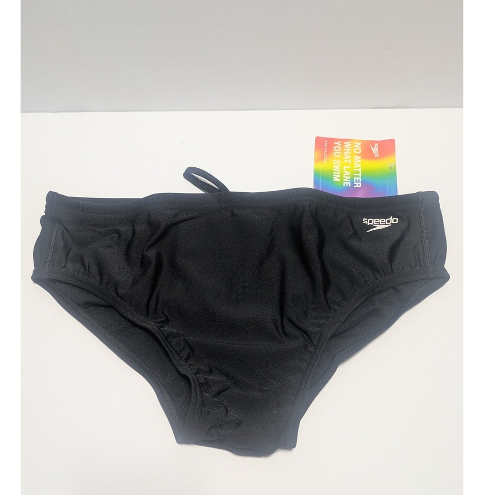 Speedo Mens Pride Collection Eco Endurance Swim Brief Black Anthracite 38